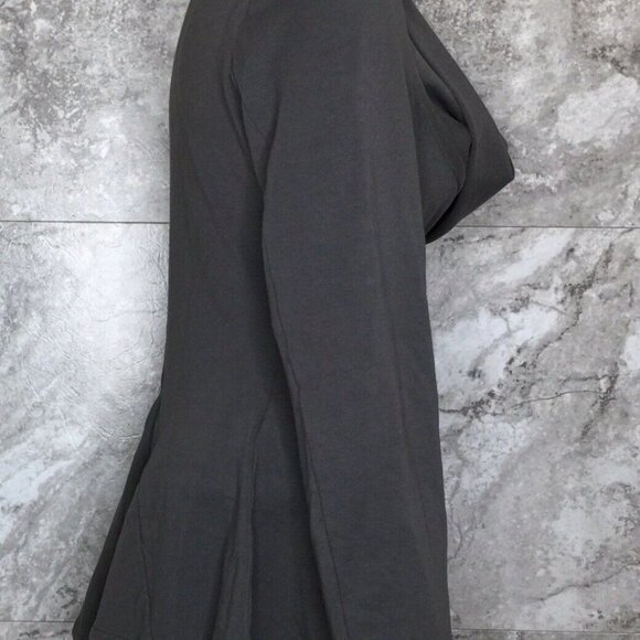 Gray Long Sleeve Zip Up Wrap Sweater Size Medium - Picture 3 of 8